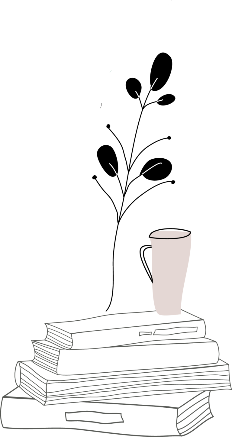 buch mit tasse