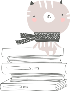 katze mit buch